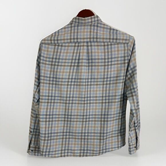Peter Millar Hill Point Shirt Men’s L Blue Plaid Cotton Button Up Preppy - Picture 2 of 8